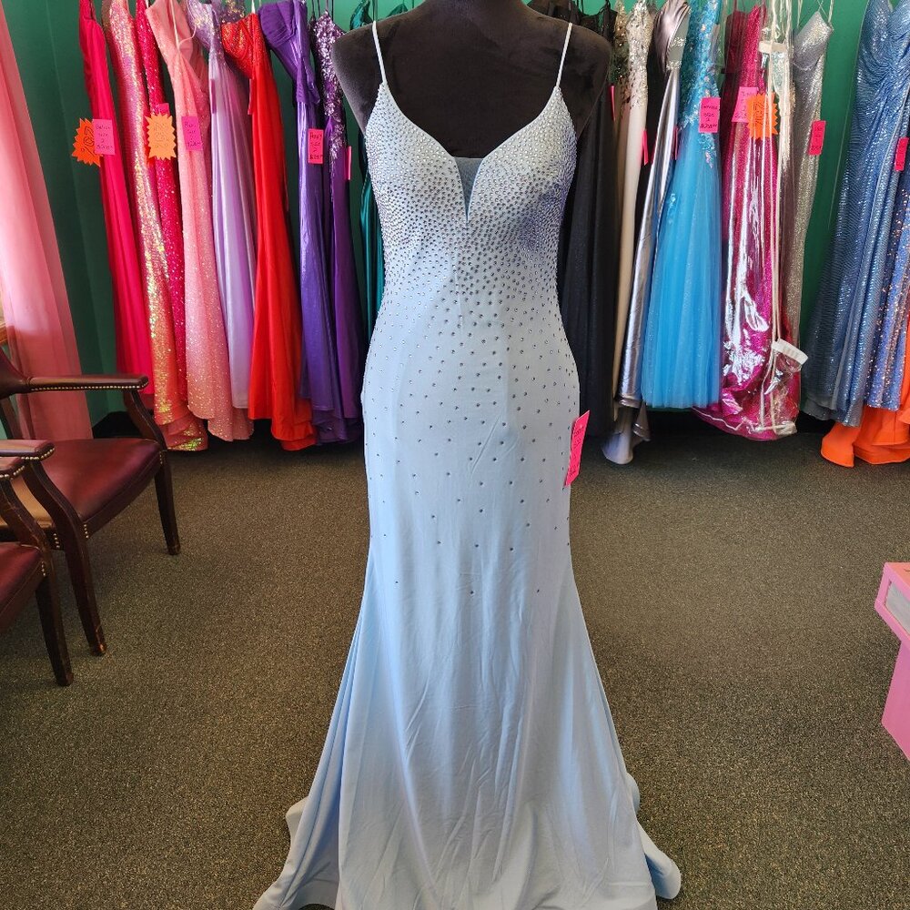 Adora 3048 Light Blue Size 4 Prom Dress Evening Gown